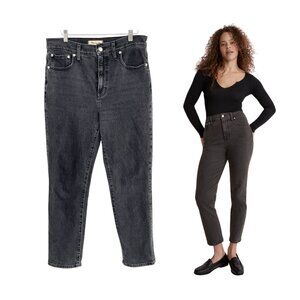 Madewell Jeans Women 29 Perfect Vintage Washed Black MD711 High Rise Tapered Leg